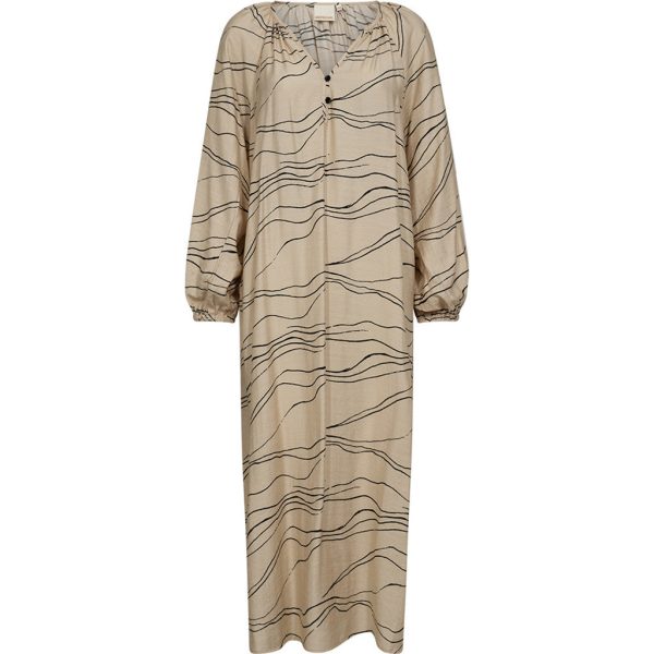 Evy maxi Dress   100264 - Cream Graphic Verkauf