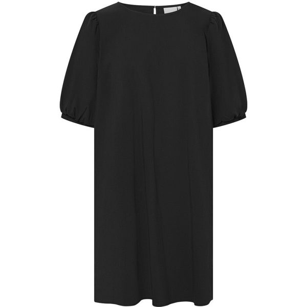 Short Abi dress with puff sleeves   100138 - Black (Nero) Rabatt
