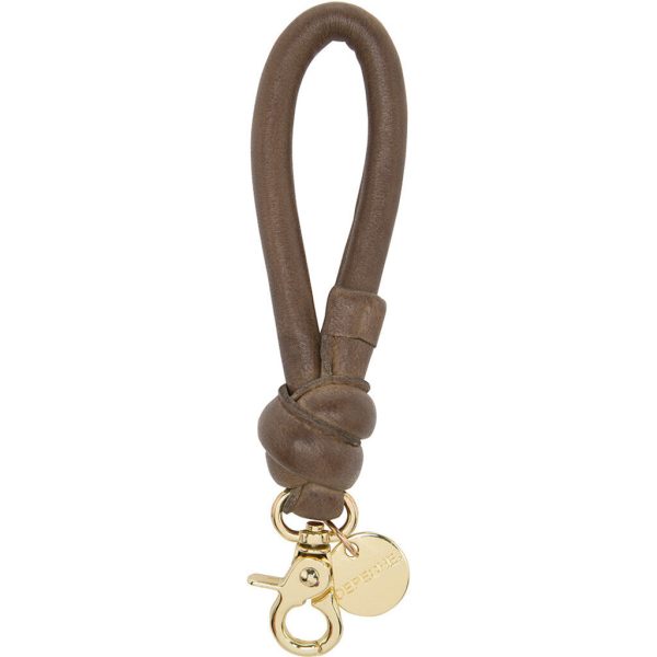 Keyhanger in soft leather and metal   14868 - Chestnut Online