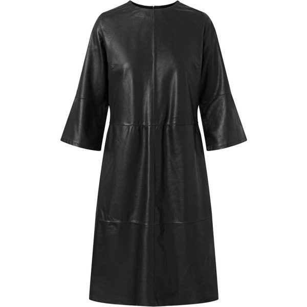 Pretty Raja knee-long leather dress   50980 - Black (Nero) Online