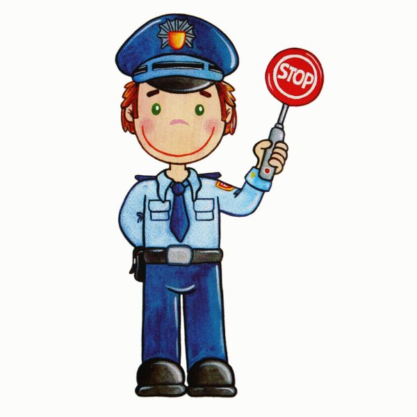Bügelbild Polizist Mode
