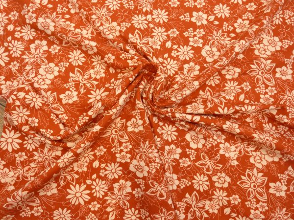 Soft Sweat angeraut,  Blumen   terracotta Im Angebot – Bild 4
