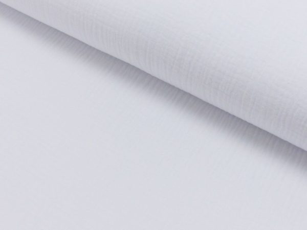 Double Gauze, Musselin, uni- Weiß Online-Verkauf