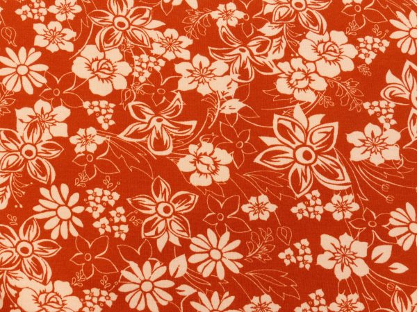 Soft Sweat angeraut,  Blumen   terracotta Im Angebot – Bild 3