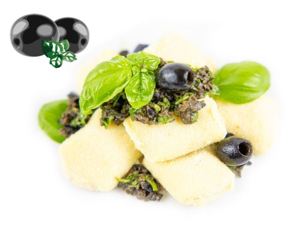 Gnocchi mit schwarzen Oliven & Basilikum, 500g Zu verkaufen