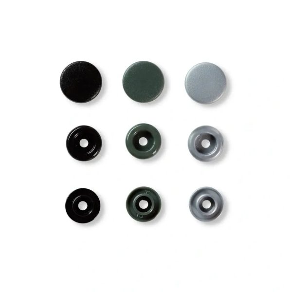 Color Snaps, silber, schwarz, dunkelgrau Zu verkaufen