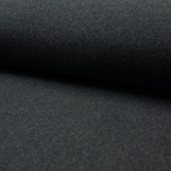 Organic Baumwoll Fleece - dunkelgrau meliert Jetzt online