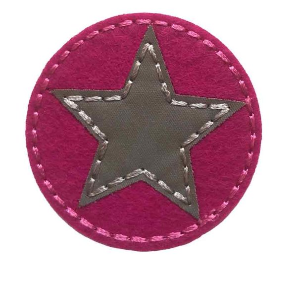 reflektierende Applikation (Stern pink) Online