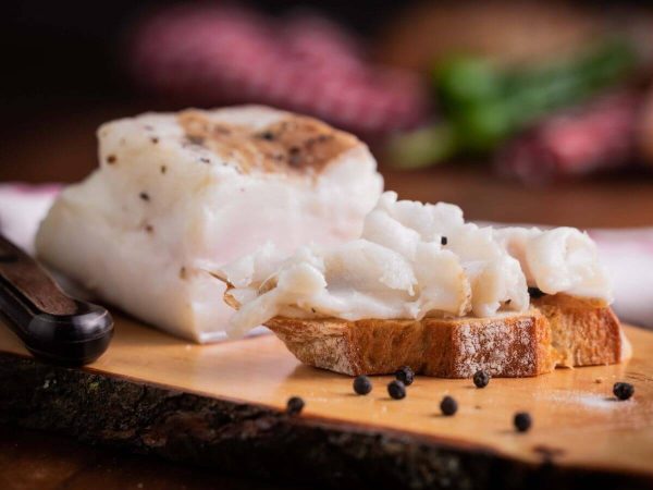 Lardo, gereifter weißer Speck mit Kräutern der Toskana, mind. 200g Schn?ppchen
