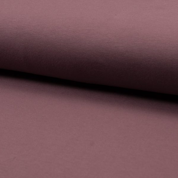 French Terry  Sommersweat unangeraut, uni, Organic in Mauve Rabatt