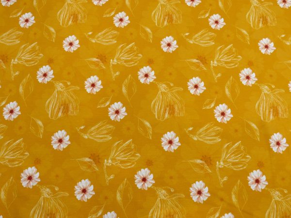 Baumwoll Jersey Druck Maya by LIEBEfein in senfgelb Rabatt – Bild 2