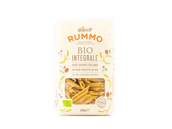 Rummo BIO INTEGRALE, Penne Rigate N°66, Vollkorn Hartweizengrieß Nudeln ohne Ei (vegan) Rabatt