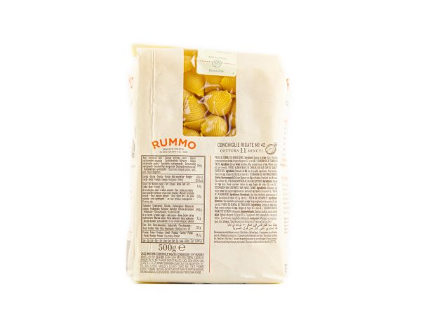 Rummo Conchiglie Rigate N°42, Nudeln aus Hartweizengrieß ohne Ei (vegane Pasta) Rabatt – Bild 2