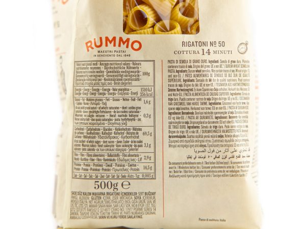 Rummo Rigatoni N°50, Nudeln aus Hartweizengrieß ohne Ei (vegane Pasta) Rabatt – Bild 3